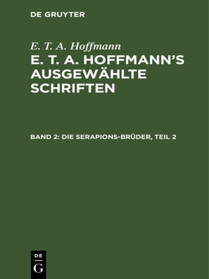 cover image of Die Serapions-Brüder, Teil 2